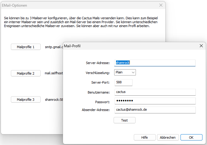 E-Mail-Konfiguration